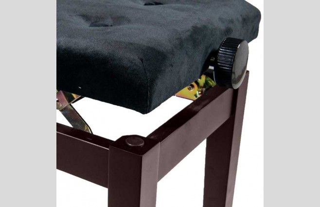 Koda DX15PE "Sonata" Polished Ebony Adjustable Height Piano Stool - Image 2